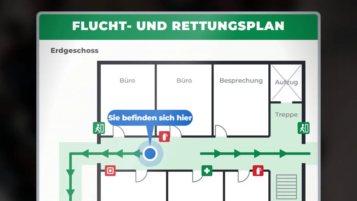 Flucht- und Rettungsplan lesen: So kommen im Brandfall alle sicher raus